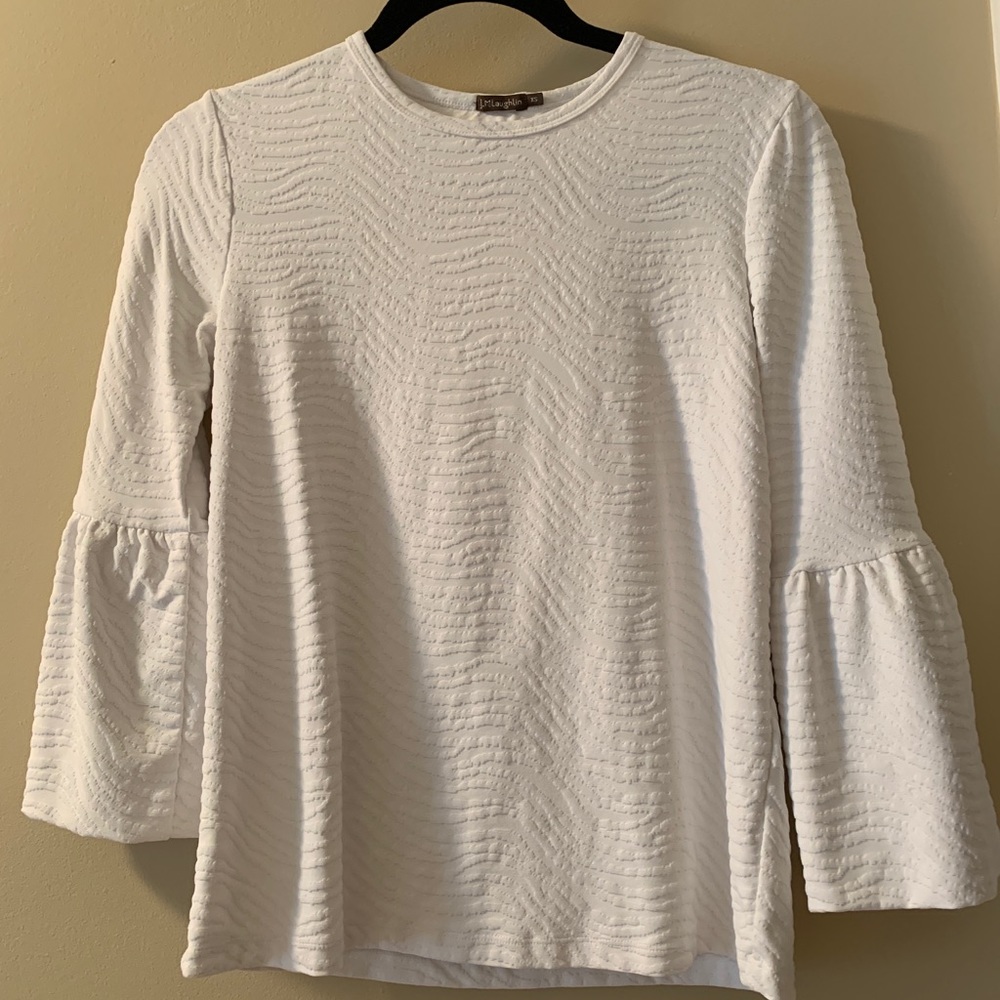 J. McLaughlin bell sleeve stretchy top